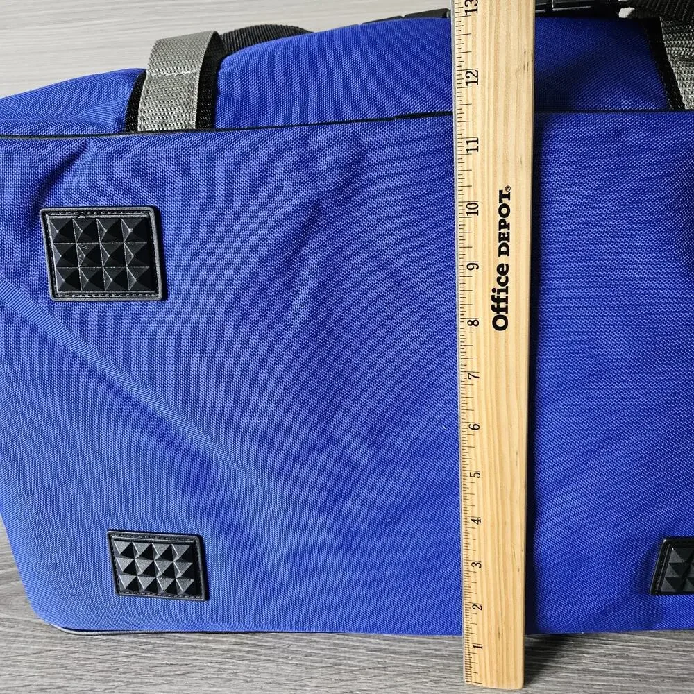 SAMSONITE Blue Carry On Weekend Duffle Bag Luggage Gym Strap w/Shoe‎ Storage